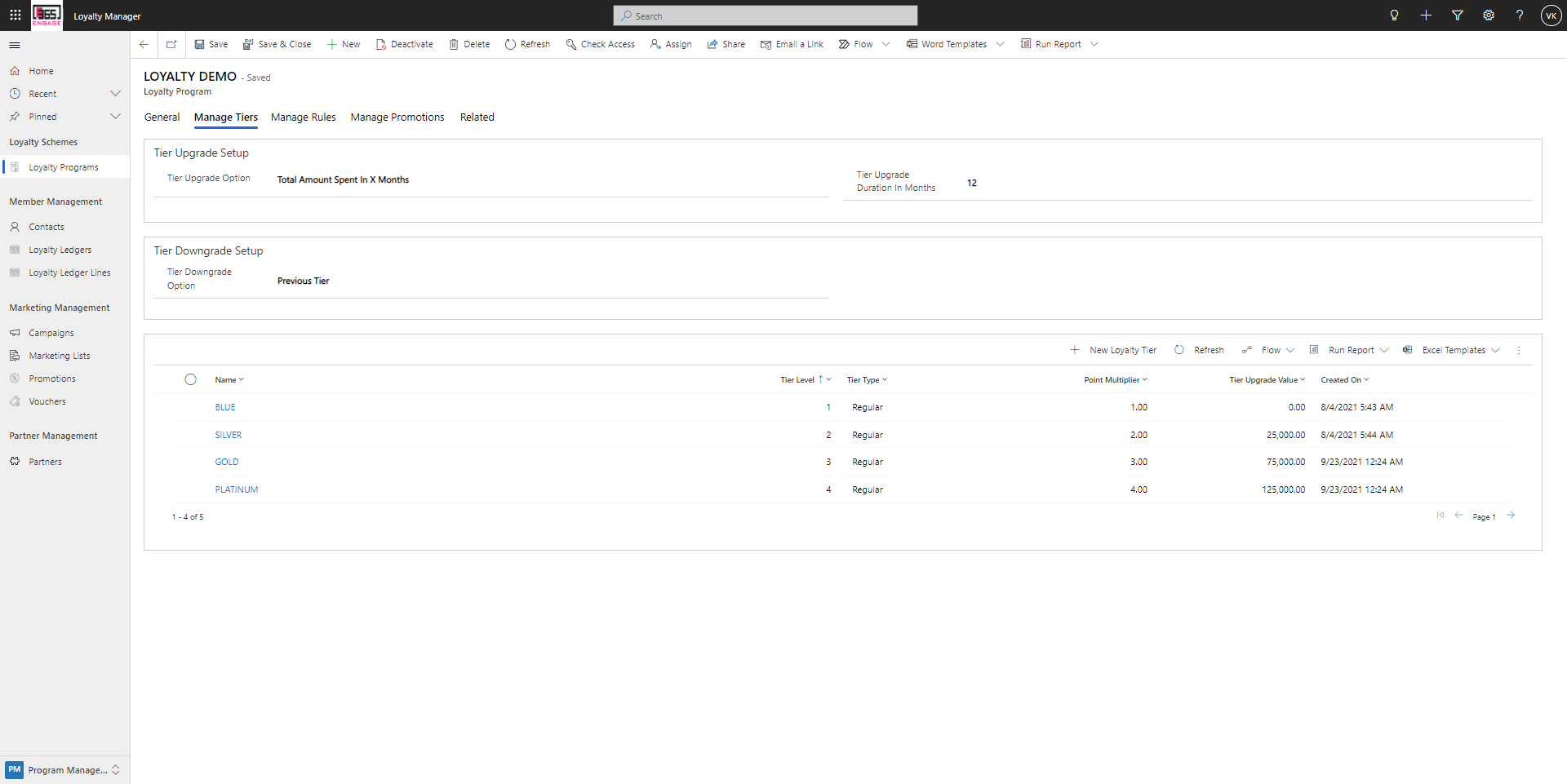screenshot of Engage 365